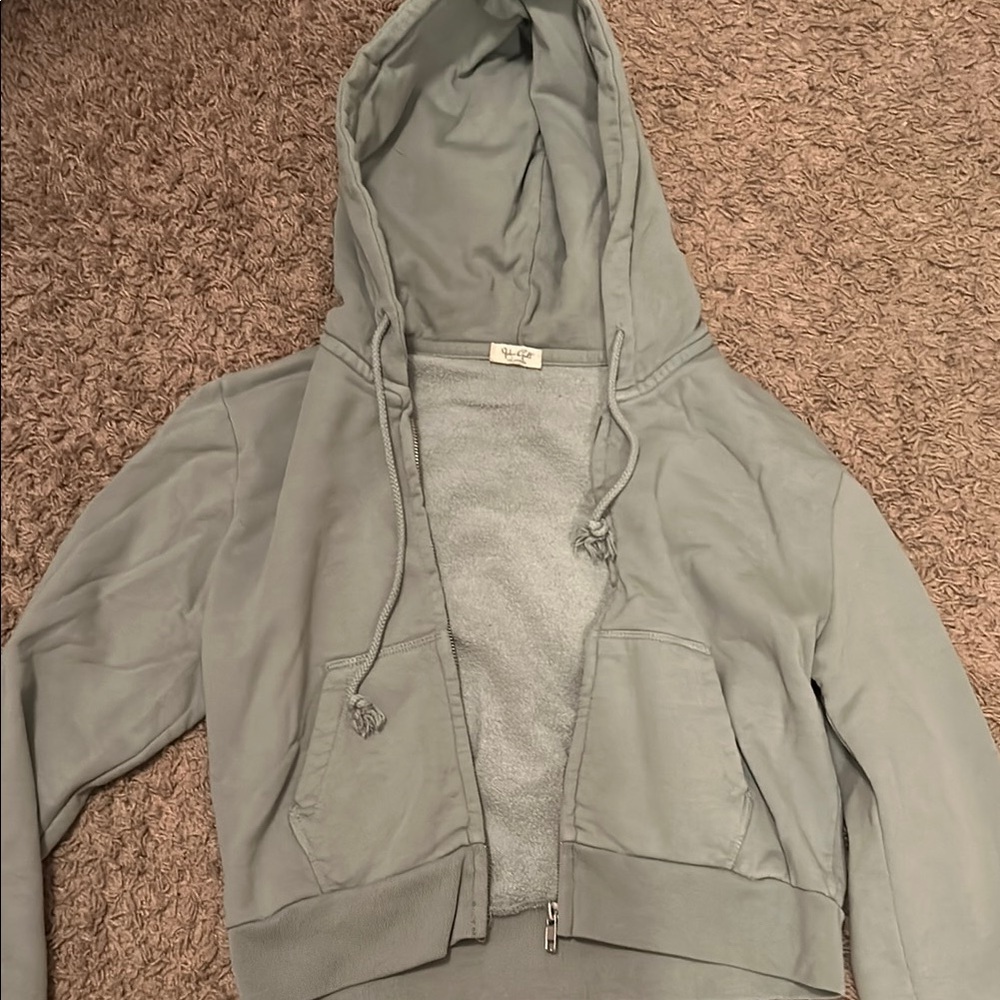 Casual Gray Hooded Jacket